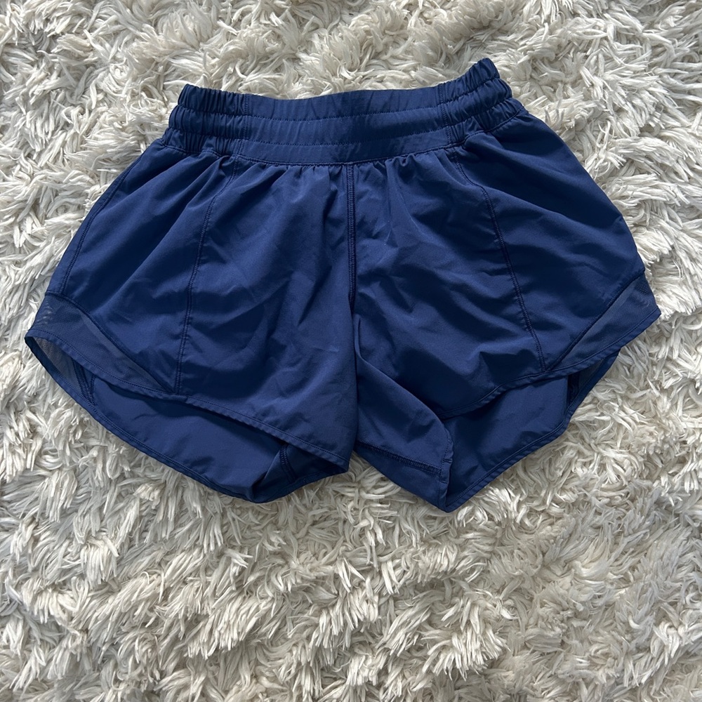 Lululemon Deep Blue Hotty Hot Shorts